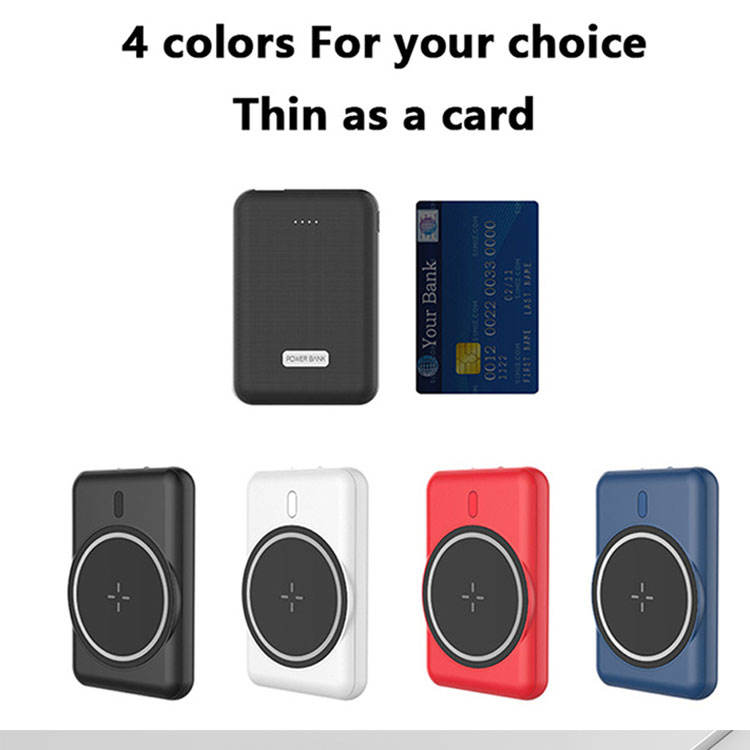 Ultra-Slim 15W Magnetic Wireless Power Bank (Fast Charging PD, Li-Polymer Portable Charger)
